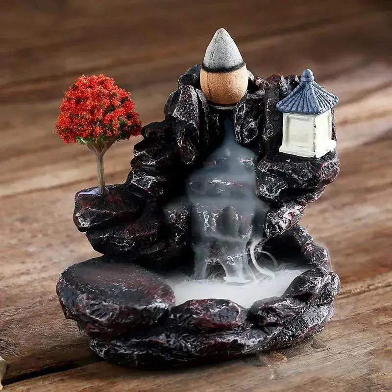Quemador de Incienso de Reflujo - Cascada Decorativa para Aromaterapia