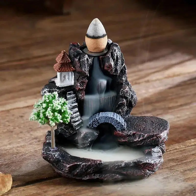 Quemador de Incienso de Reflujo - Cascada Decorativa para Aromaterapia