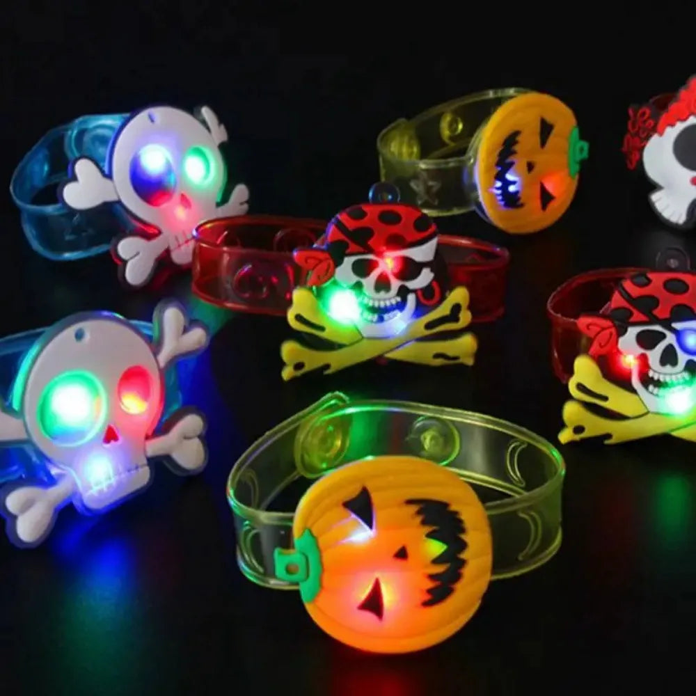 Pulseras y Anillos Brillantes de Halloween - Pack Fiesta Infantil
