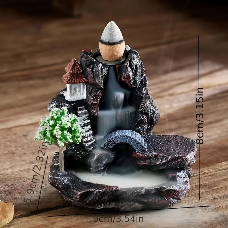 Quemador de Incienso de Reflujo - Cascada Decorativa para Aromaterapia